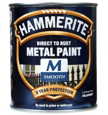 A tin of Hammerite Direct To Rust Metal Paint